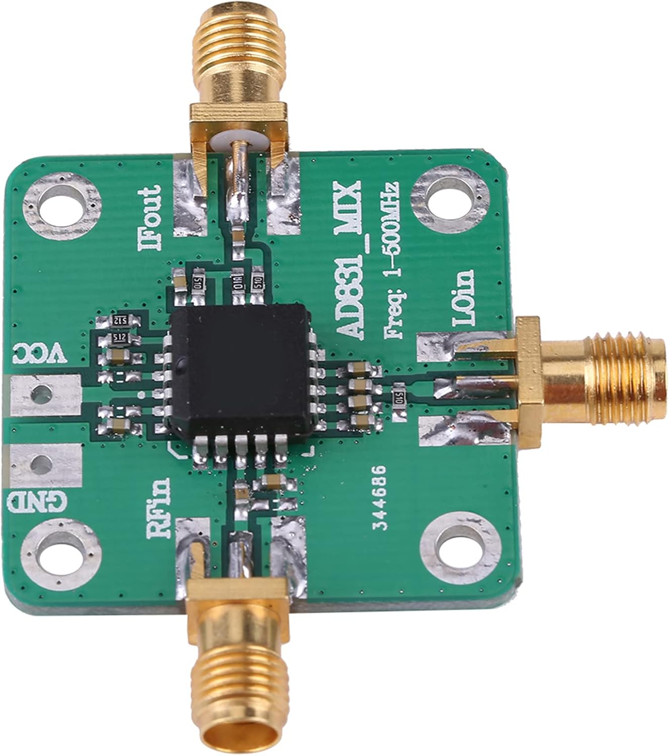 AD831 RF Mixer Module, High Dynamic Range Diode Mixer for Base Station Applications, DC Isolation, 10dBm LO Power, Wideband RF/IF Conversion