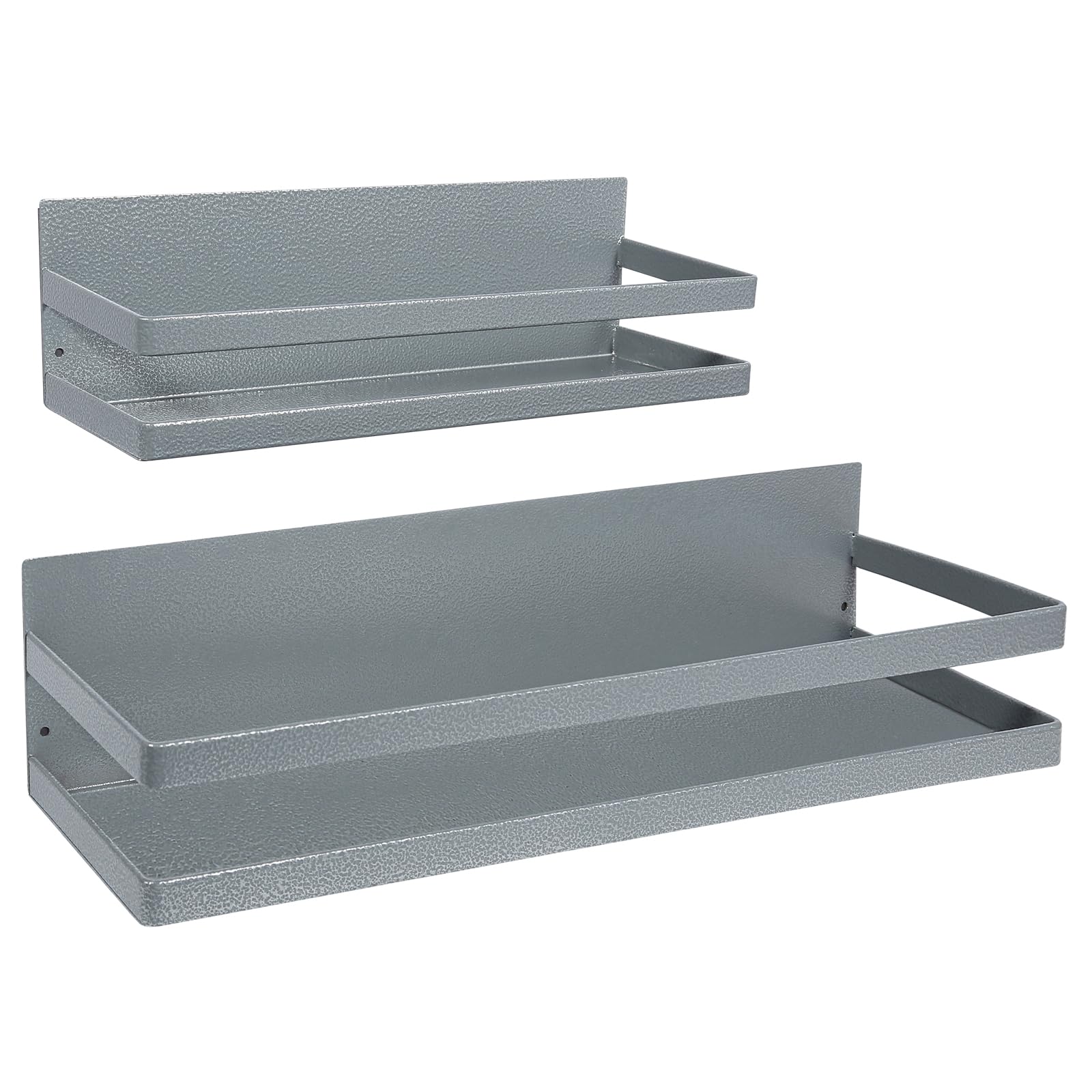 Uten Grande étagère à épices magnétique pour réfrigérateur, lot de 2 étagères magnétiques puissantes, étagère magnétique mobile pour la cuisine, contenir des épices, des bocaux, parfait pour