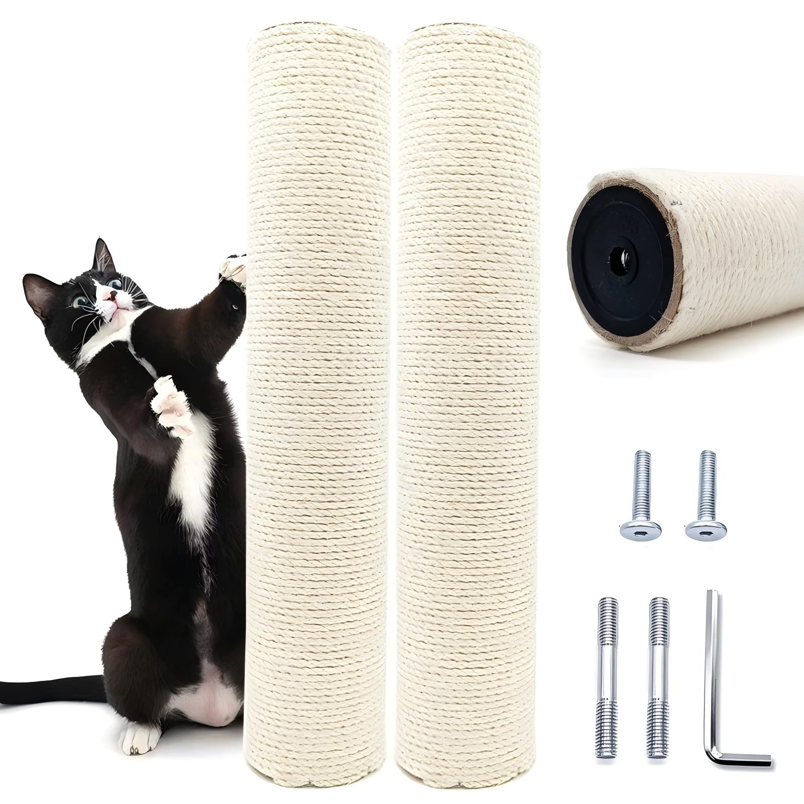 Amazon | OYANTEN 直径6.8cm M8 交換用支柱 麻 猫 爪とぎ キャット