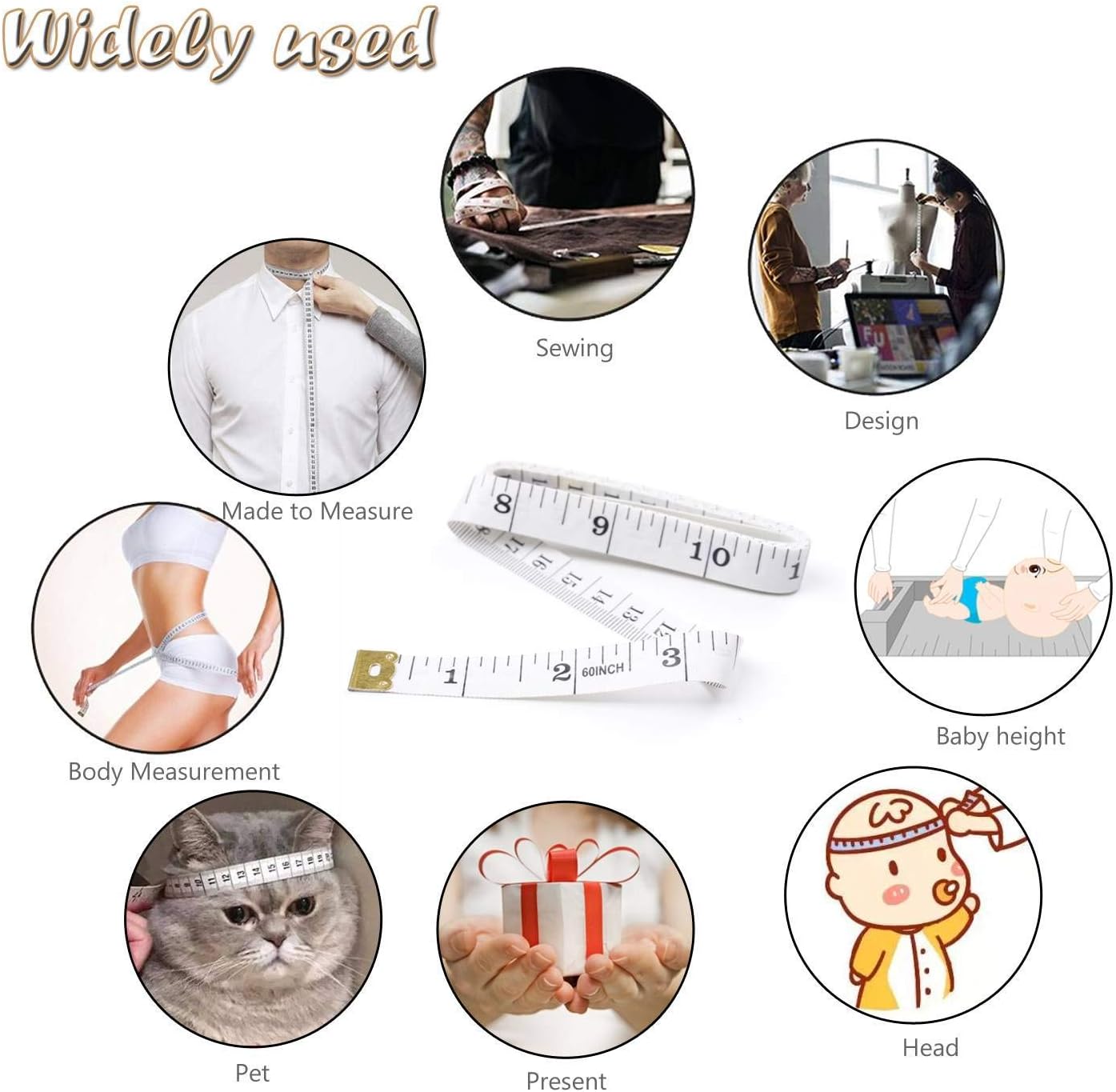BIHRTC Embroidery Thread Scissors Sewing Thimble Needles Kit Sharp Sewing Scissors Small Craft Scissor for Crafting Art Work Threading Needlework with Tape Measure