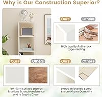 Vista 7 de LOKO Estantería vertical de 4 cubos, estantería independiente estrecha de 56 pulgadas de alto con accesorios anti-caída, organizador de Blanco