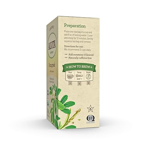 Miniatura 7 de Alvita Té de hierbas de fenogreco orgánico hecho con semillas de fenogreco orgánicas de primera calidad y sabor amargo suave 24 bolsas de té