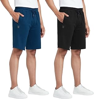 xyxx Men's Code Cotton Regular Fit Solid Shorts with Side Pockets and No Marks Waistband (Pack of 2)-picture-34
