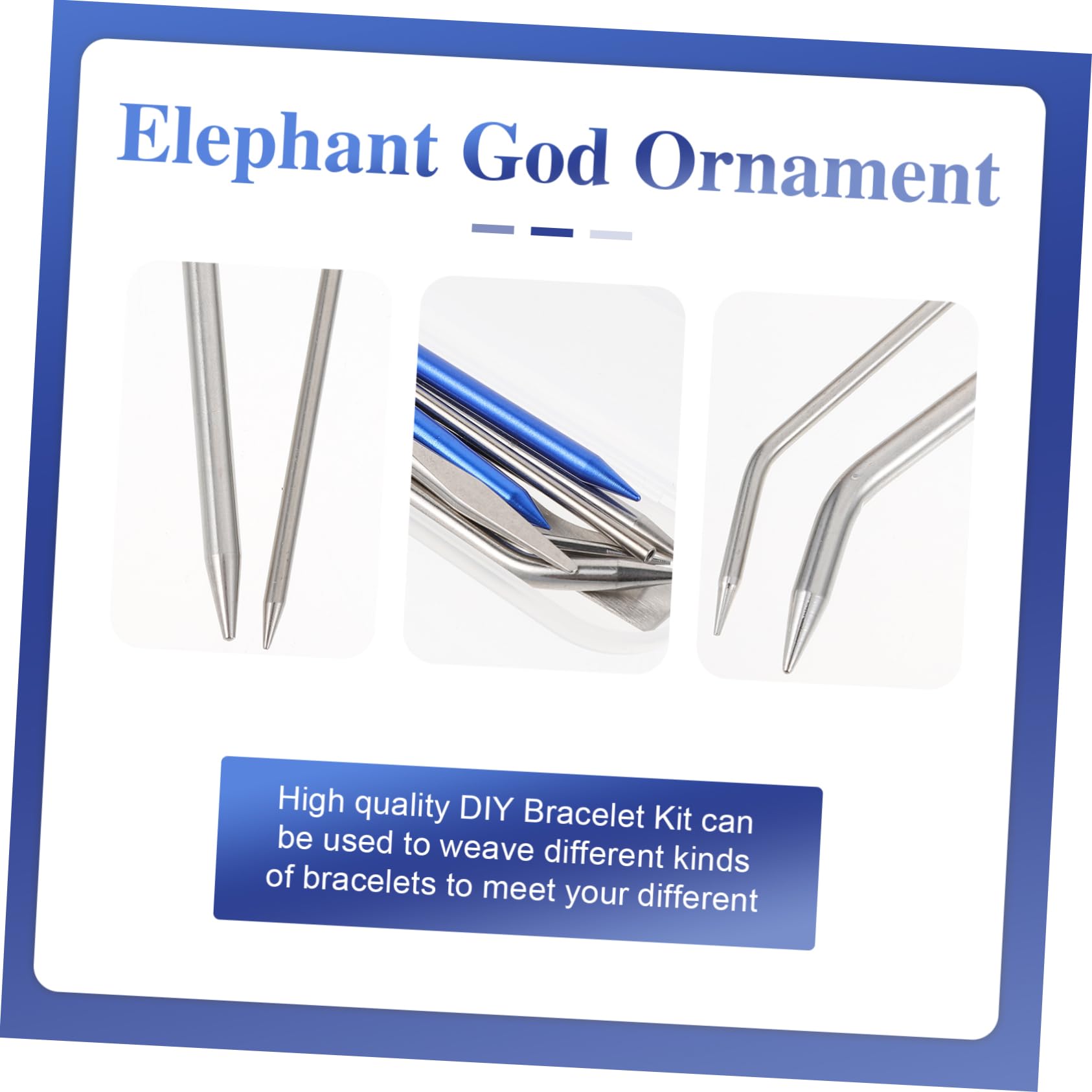 KONTONTY Stitching Smoothing Needle Kit for Creative DIY Bracelet Weaving Tool