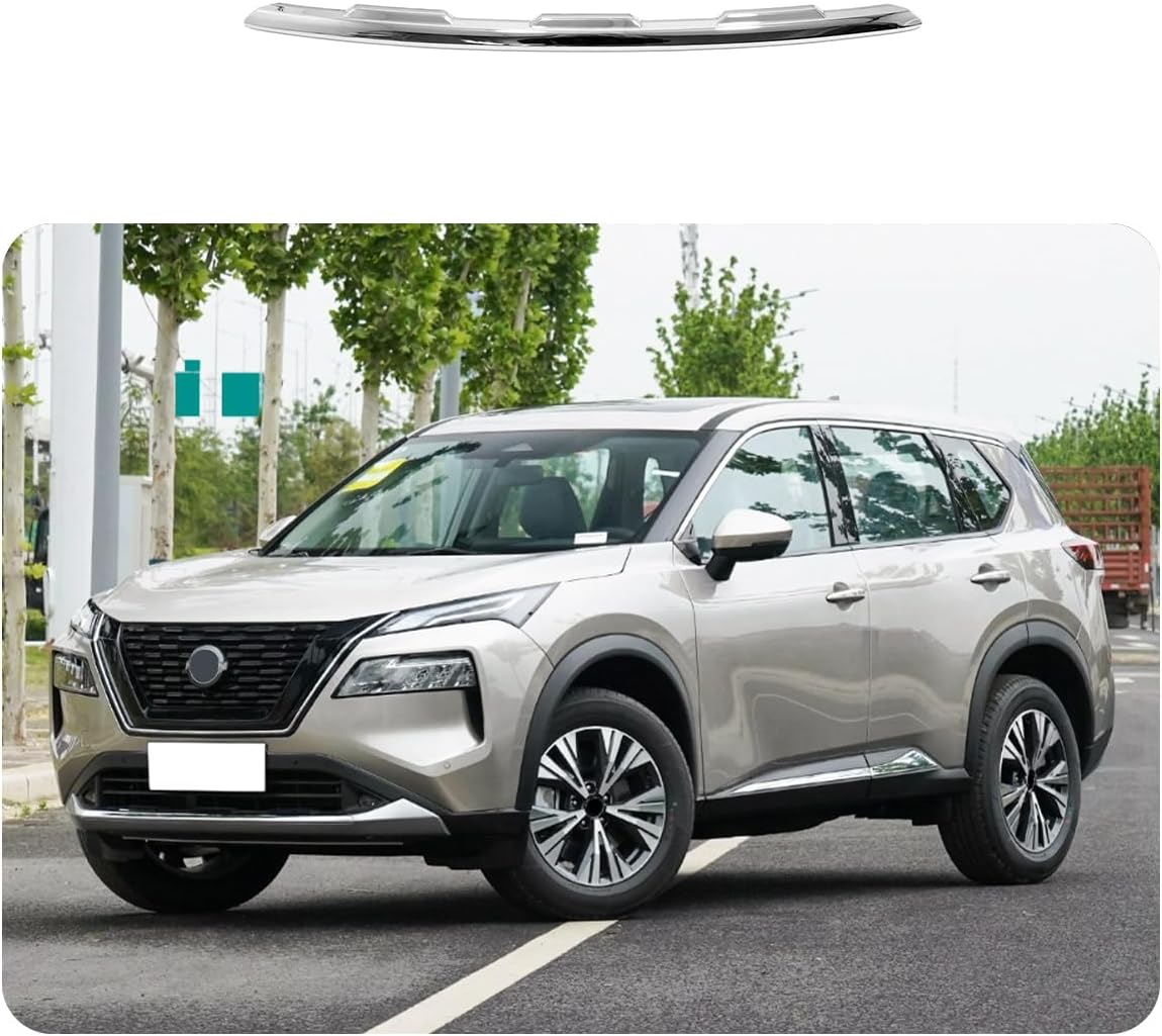 Car Accessories Fit for Nissan New Rogue 2021 2022 2023 S SV SL Front Grill Bumper Protector Cover Trim (Chrome) 1PCS ABS