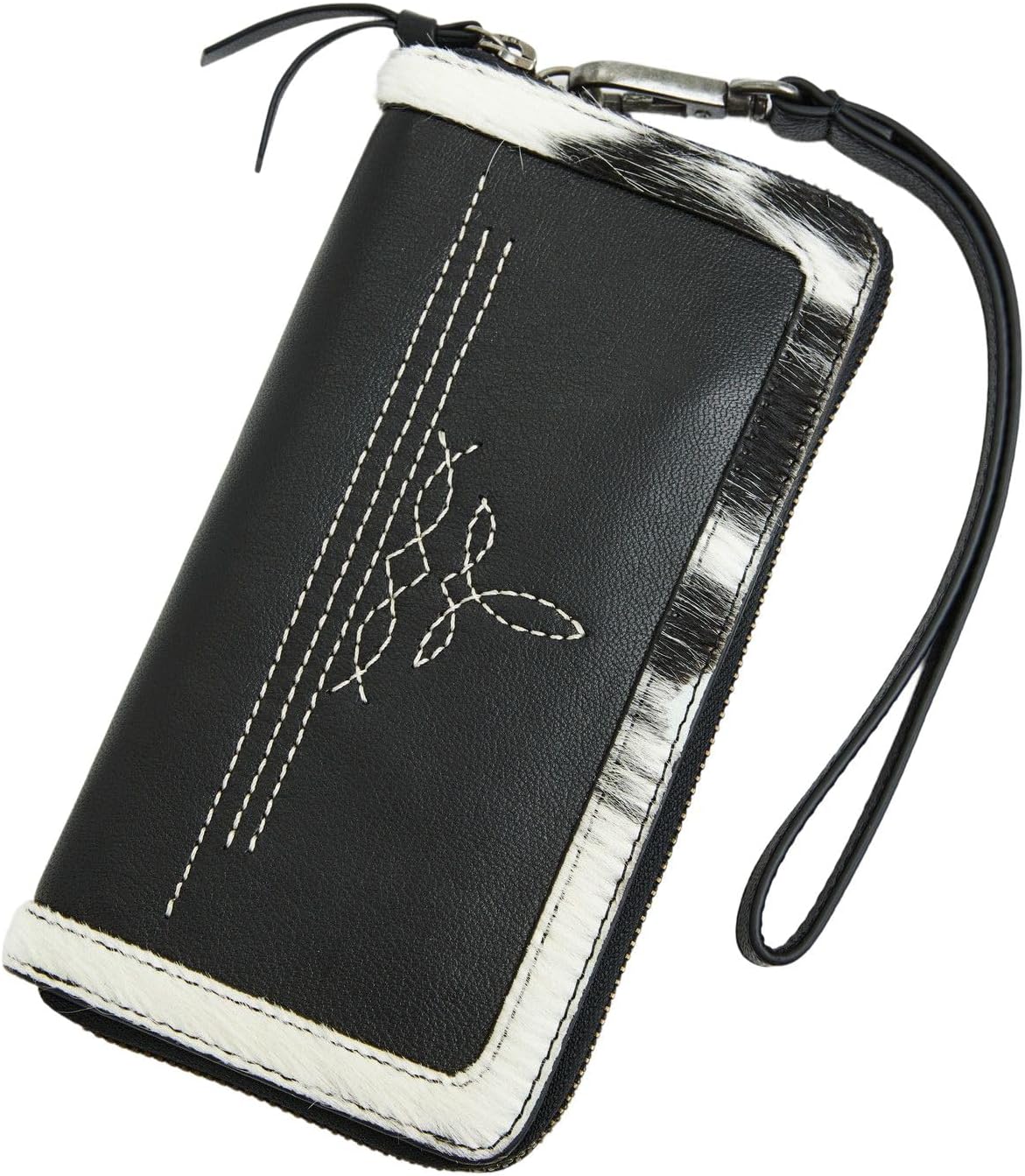 Shyanne Women's Delcy Full-Zip Boot Stitch Wallet - Saho25wt2-Blk