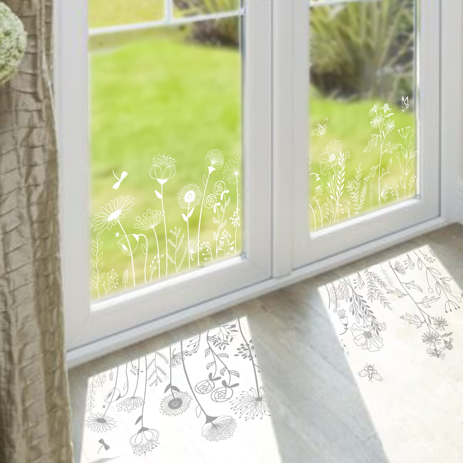 Película De Ventana Sin Pegamento Para Privacidad, Bosque, Decorativo, Esmerilado, Para Puerta Ventana Calcomanias Para Ventana 31 5 X 39 4 In