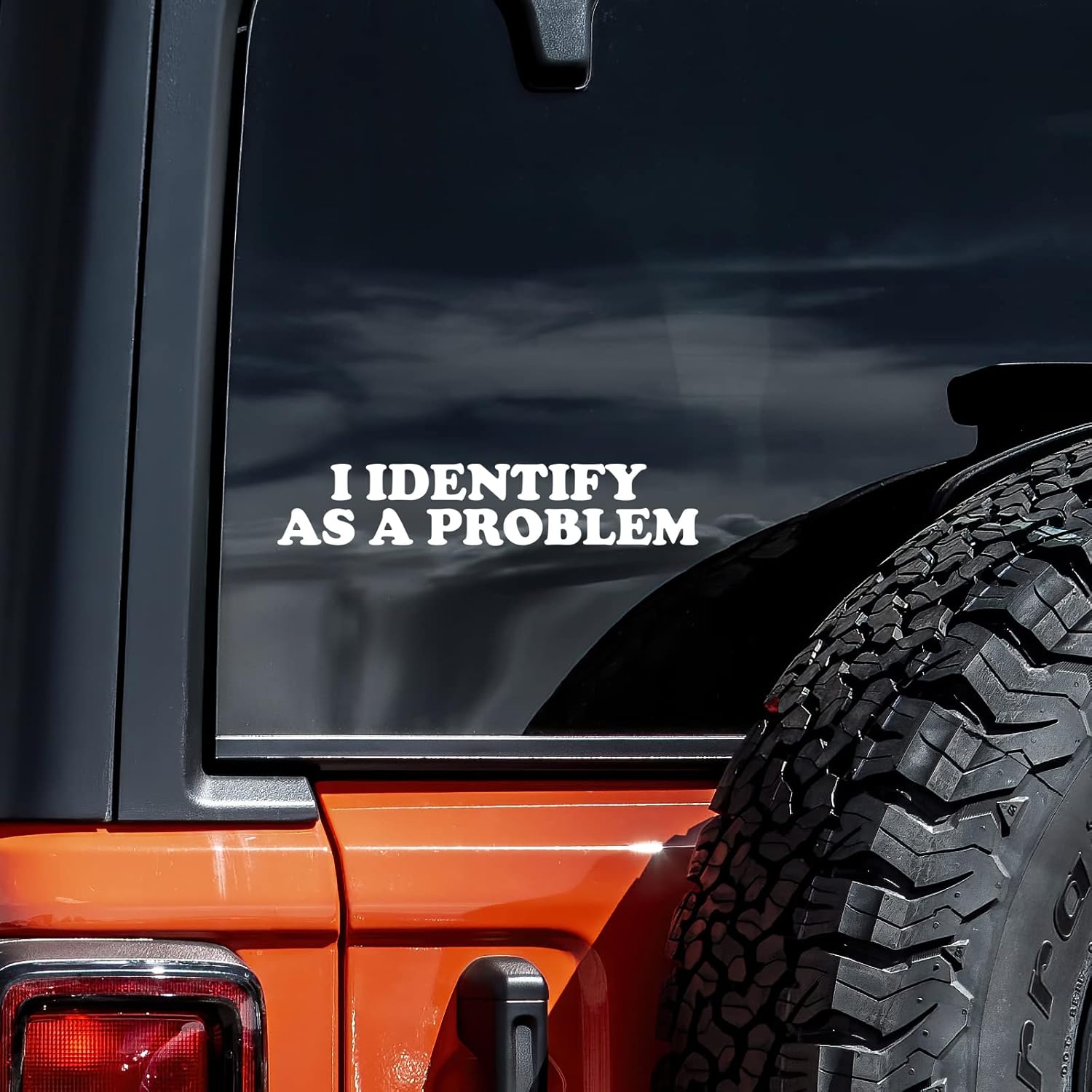 I Identify As A Problem Decal Vinyl Sticker Auto Car Truck Wall Laptop | White | 8" x 1.5"