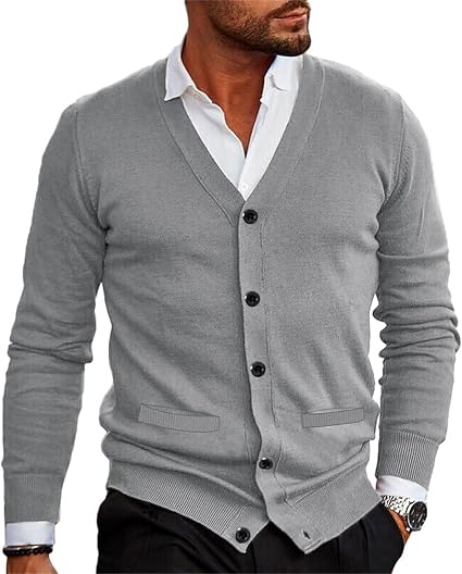 Pull Homme Gilets Cardigan Col en V Cardigan pull homme Tricot Torsadé à Manches Longues Cardigan Homme Hiver, Gilet Homme Hiver Manches Longues Col Chale Épais Chaud avec Boutons Cardigan Gilet