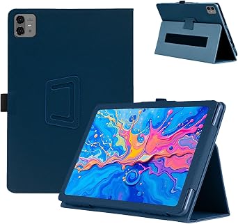 Case for Teclast ArtPad Pro 12.7-Inch Tablet Business PU Leather Cover with Hand Strap,Shockproof Two-Fold Stand Shell,Auto Sleep/Wake, for Teclast ArtPad Pro 12.7" Android Tablet Dark Blue