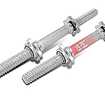 TELK - Adjustable Dumbbell Set Pair of Dumbbells Bars Only - Home Gym Weight Set with Baked Enamel Cast Iron Plates - Space-Saving Free Weights for Strength Training