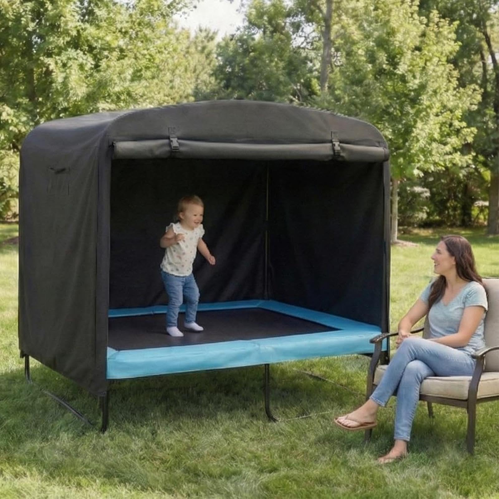 s de Cama elástica Rectangular Impermeable Resistente a los Rayos UV