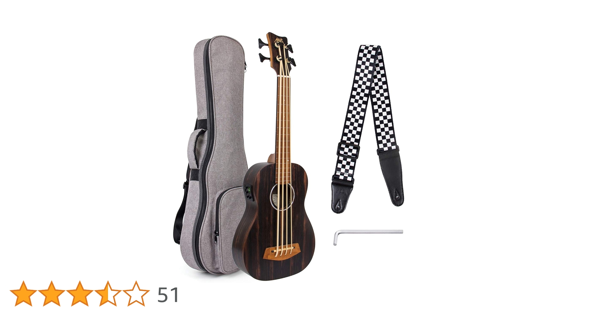 Amazon.co.jp: AKLOT ベースウクレレ, 30インチウクレレベース EADG