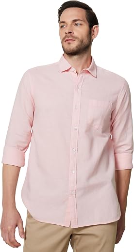 Symbol Premium Men's Cotton Linen Casual Shirt - Regular Fit | Full Sleeve (Available in Plus Sizes)