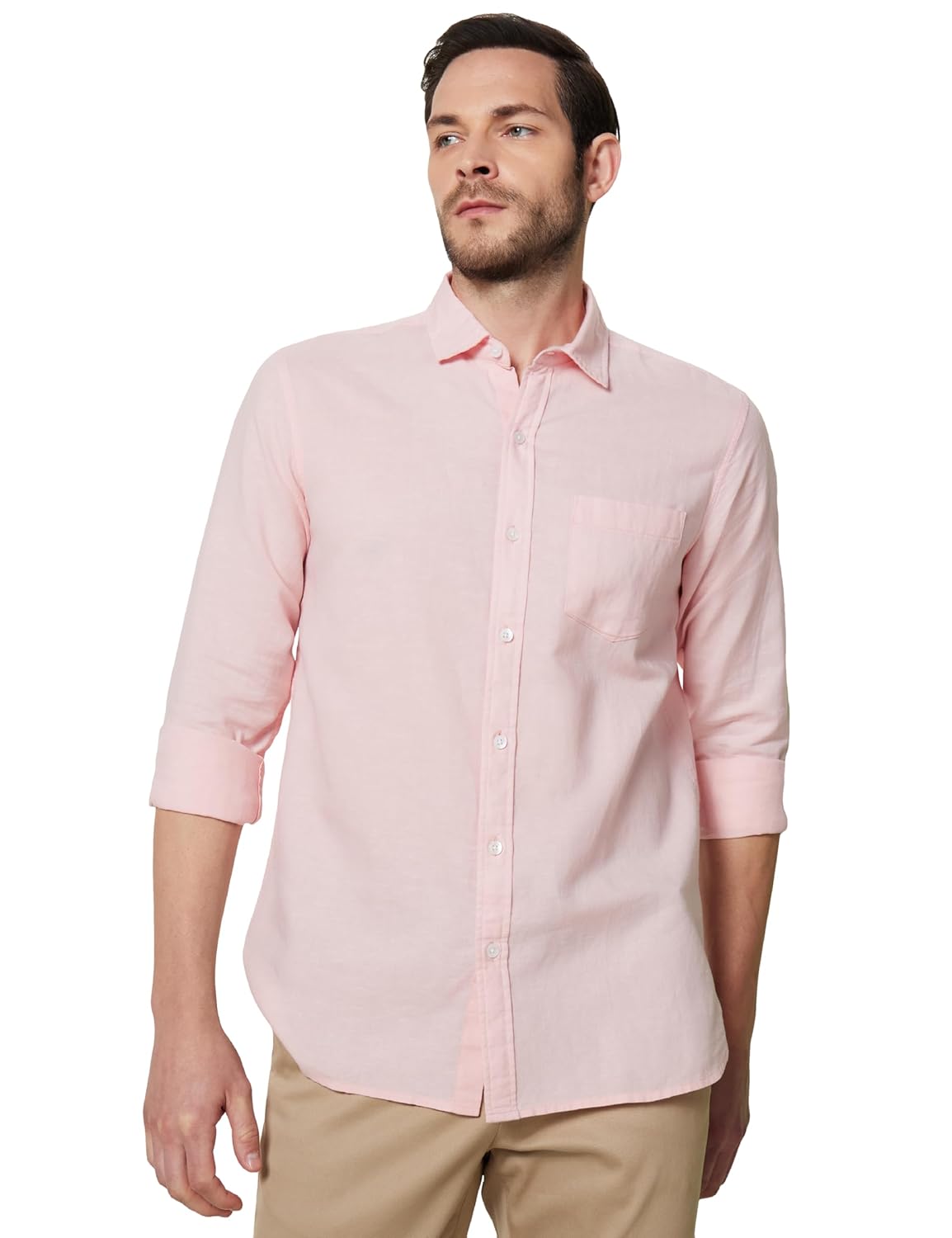 Symbol Premium Men’s Cotton Linen Casual Shirt – Regular Fit | Full Sleeve (Available in Plus Sizes)