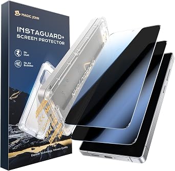 MAGIC JOHN 2PACK 3rd Gen for Samsung Galaxy S26 Ultra Privacy Screen Protector, Anti-Spy, One-Pull Easy Install, Smooth Touch, Auto-Align Screen, Support Fingerprint Unlock, 9H Glass, Anti-Scratch