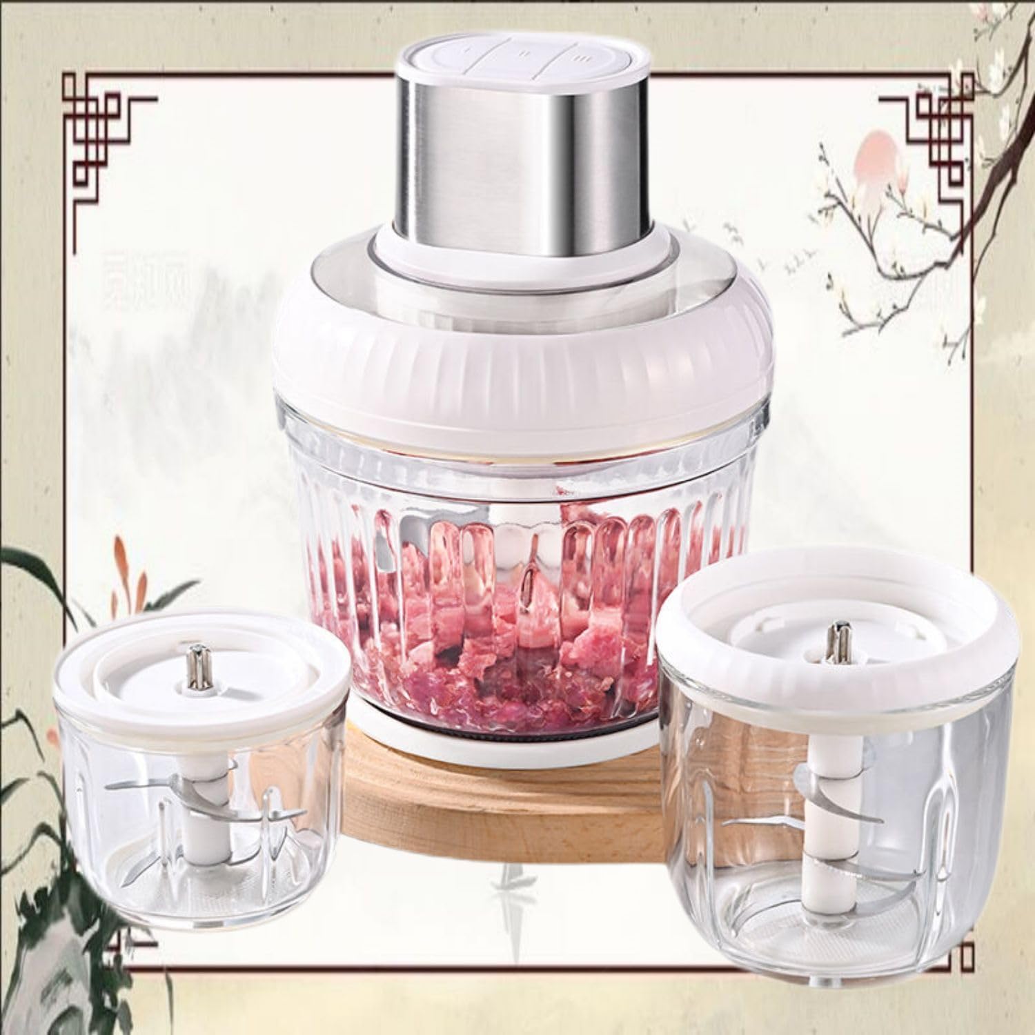 Electric Mini Chopper, Household Garlic Grinder for Kitchen Cleaning and Storage, Compact and Efficient Blender for Food Preparation