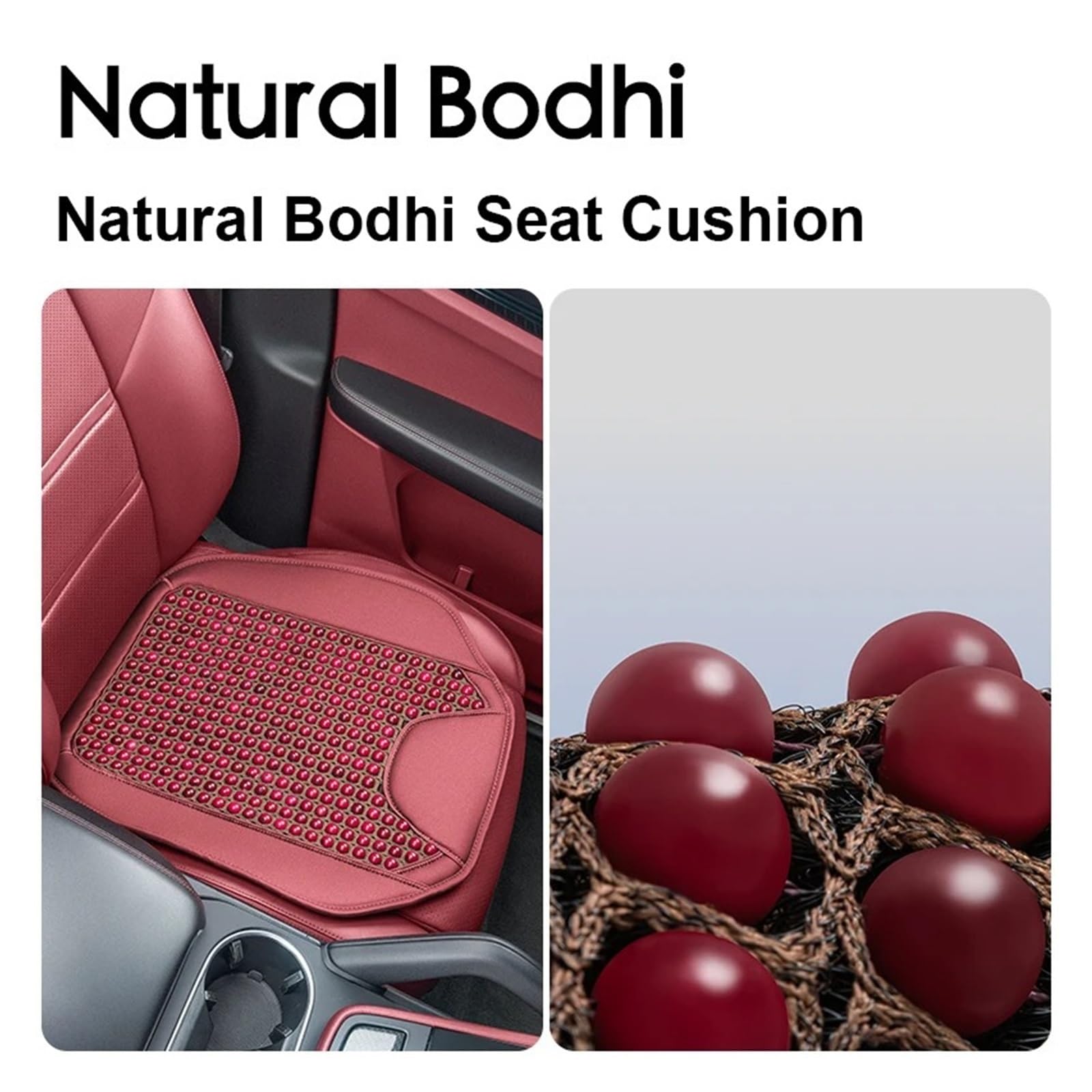 per Macan per Panamera per Cayenne Cuscino Seggiolino Auto Seta Ghiaccio Bodhi Naturale Confortevole Decorazione Interna Traspirante Ricambi Auto Set Coprisedili Macchina | Comfortable Red 1PC