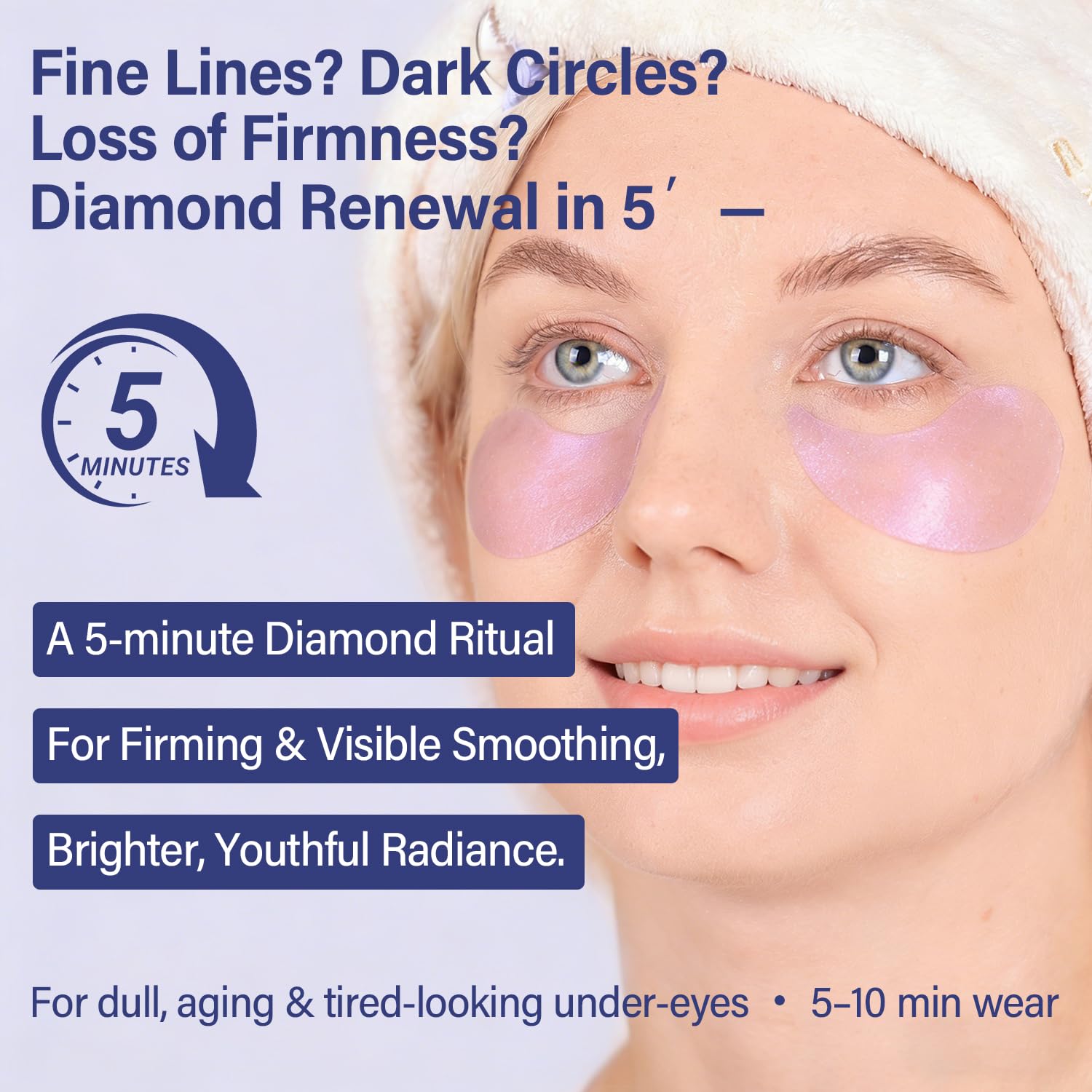 Tintark Patch Occhi Diamond Gaze 28 Paia – Hydrogel Eye Mask con Retinolo, Niacinamide e Acido Poliglutammico, Idratante Illuminante, Anti-Rughe e Rimpolpante, Cura di Sé e Relax