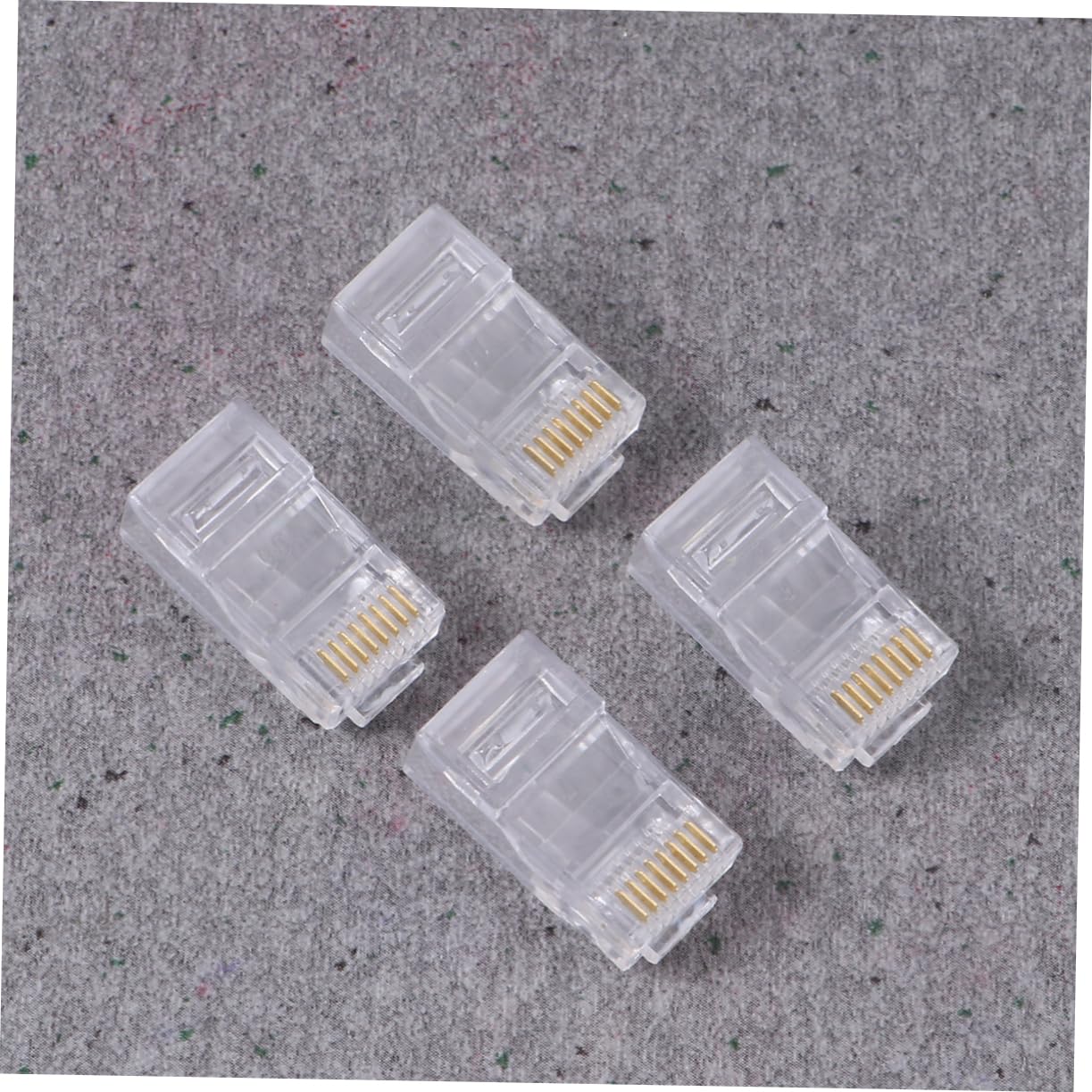 Gatuida 1000pezzi Spina per Cavo di Rete Cate Terminali Modulari Pin Cob Connettore di Rete Contatti Placcati in Oro per Trasmissione Veloce Leggero Resistente e Stabile Terminali