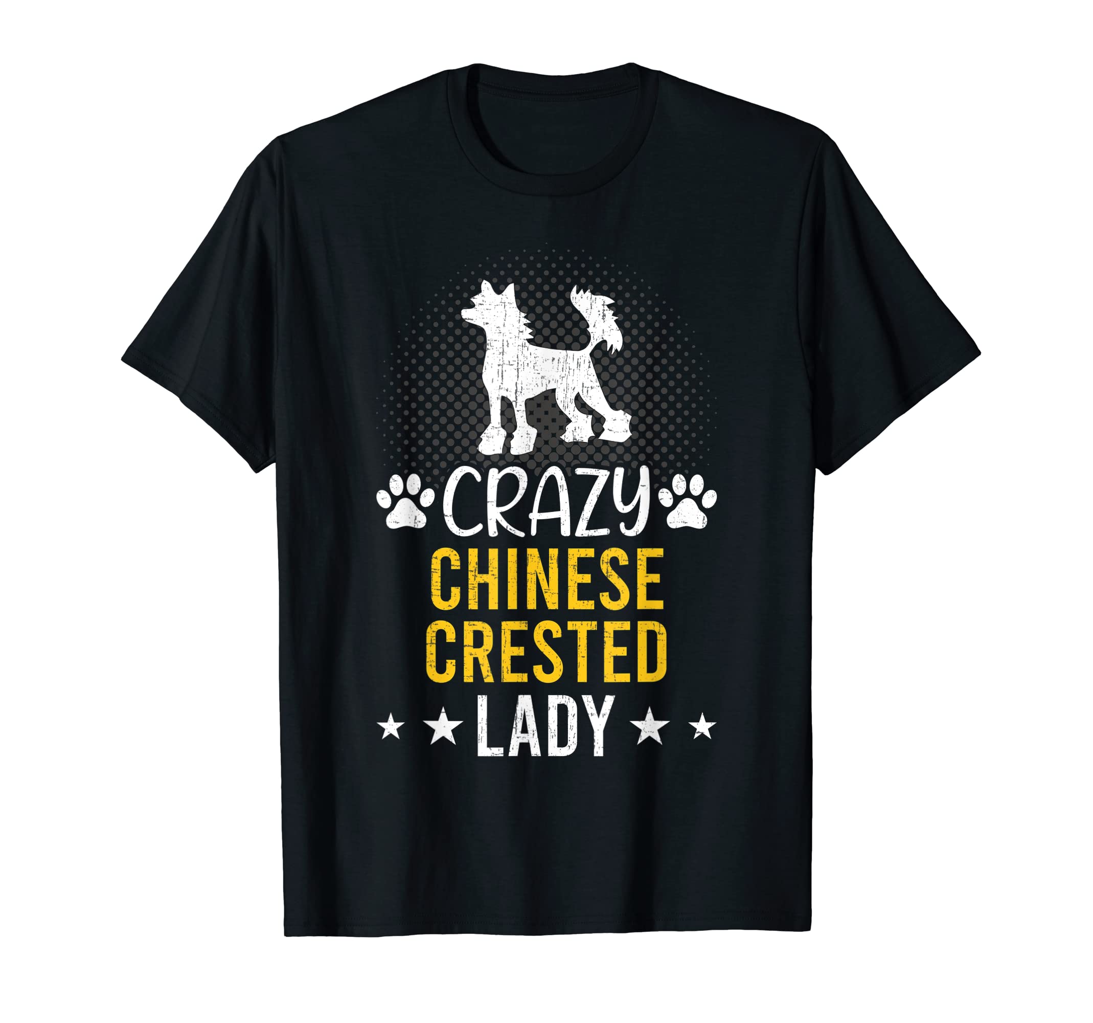 Crazy Chinese Crested Lady Dog Lover T-Shirt