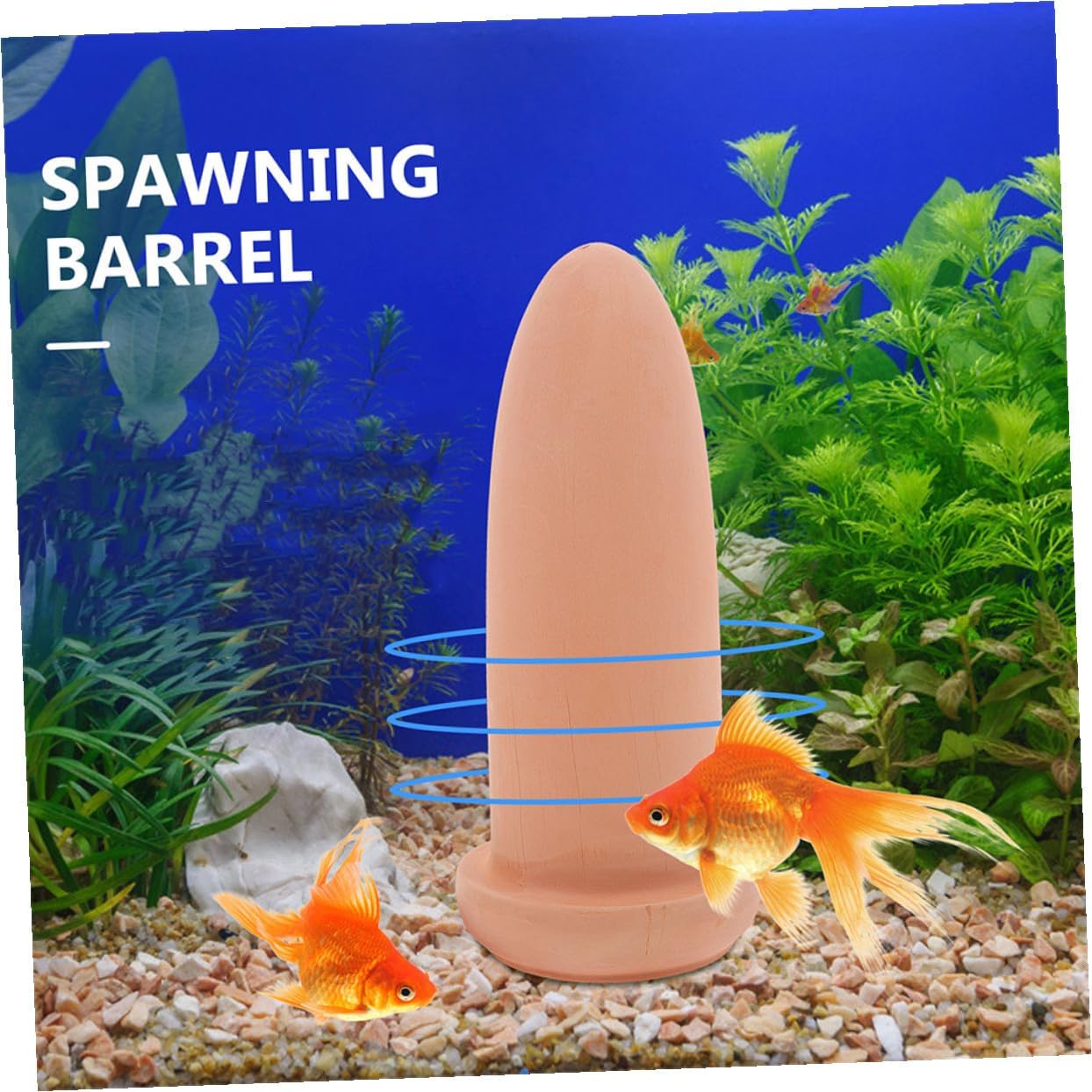 Pottery Fish Breeding Cone with Smooth Surface for Angelfish and Colorful Fish Spawning Medium Spawning Breed Pot with Isolation Net to Increase Egg Attachment and Reproduction