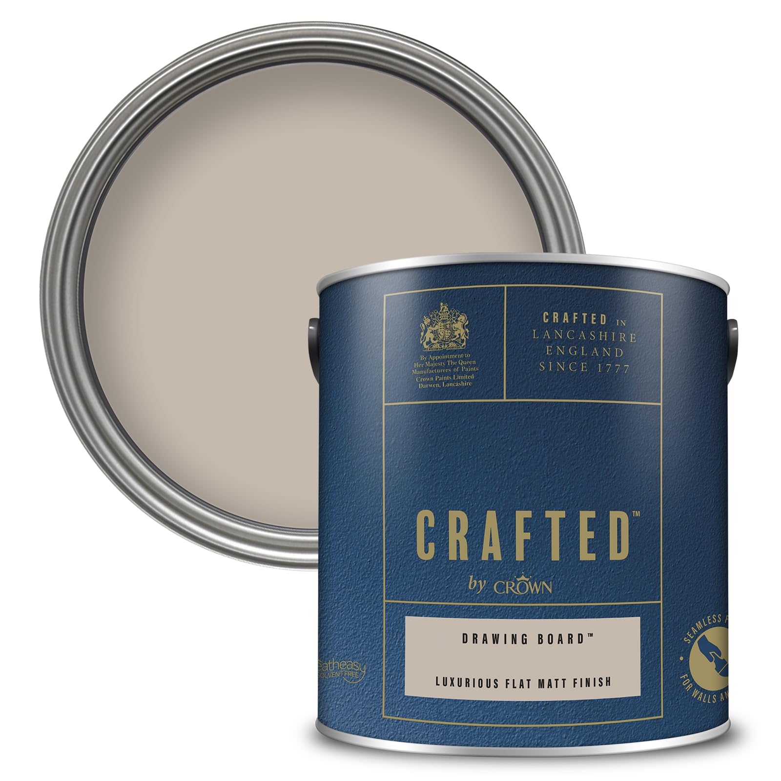 Crown Crafted - Flat Matt Paint - Interior Paint - Walls & Ceilings Paint - 2.5L