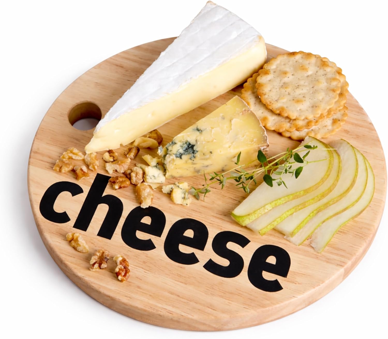 Premier Housewares Mono Cheese Board - Rubberwood