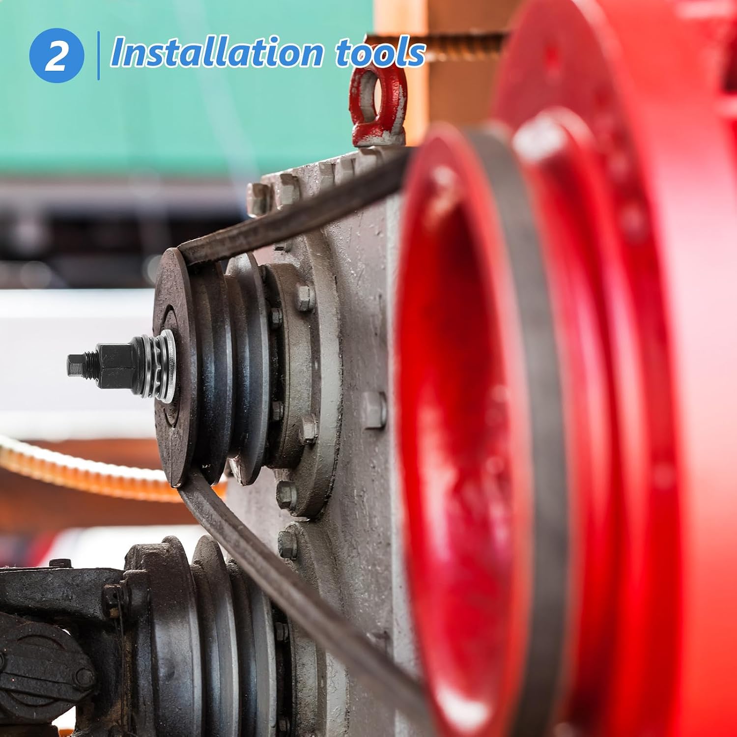 Wakauto Harmonic Balancer Installer Tool Reducing Mechanical Vibrations with Thrust Bearing Magnetic Suspension Technology, Quick Installation for Crank Pulley Suitable for Generator