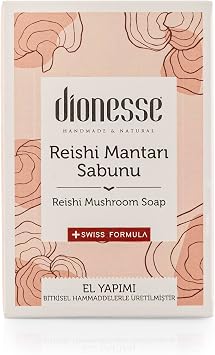 Dionesse 100% Natural Renewing Reishi Mushroom Soap 90 gr - Instant Botox Effective, Anti Wrinkle, Acne and Skin Blemishes, Antioxidant Supported