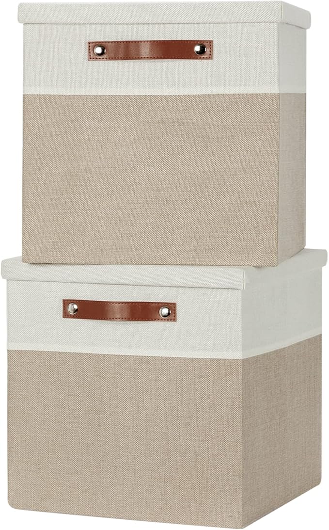 Temary Fabric Storage Bins with Lids 13 Inch Storage Cubes