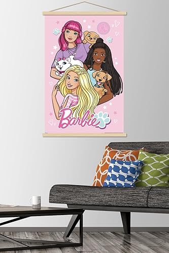 Miniatura 2 de Trends International Mattel Barbie - Bonito póster de pared, 22.375 x 34 pulgadas, paquete de impresión premium y colgador de madera de haya