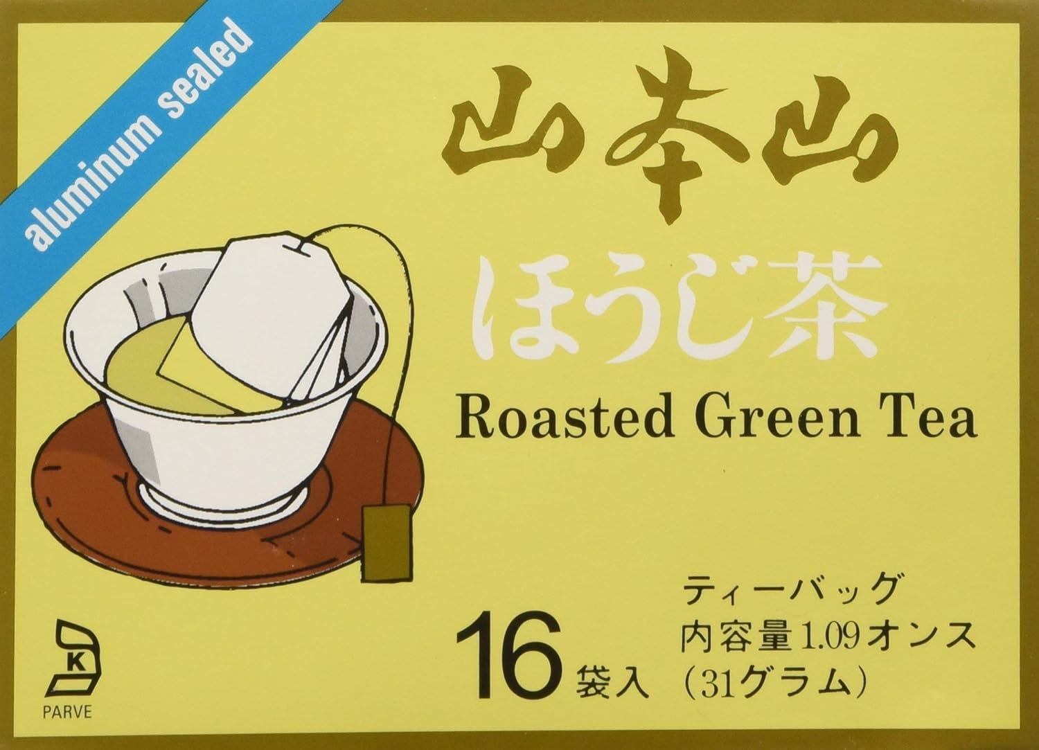 Yamamotoyama Hojicha Green Tea, 16 Count (Pack of 6) - Packaging May Vary