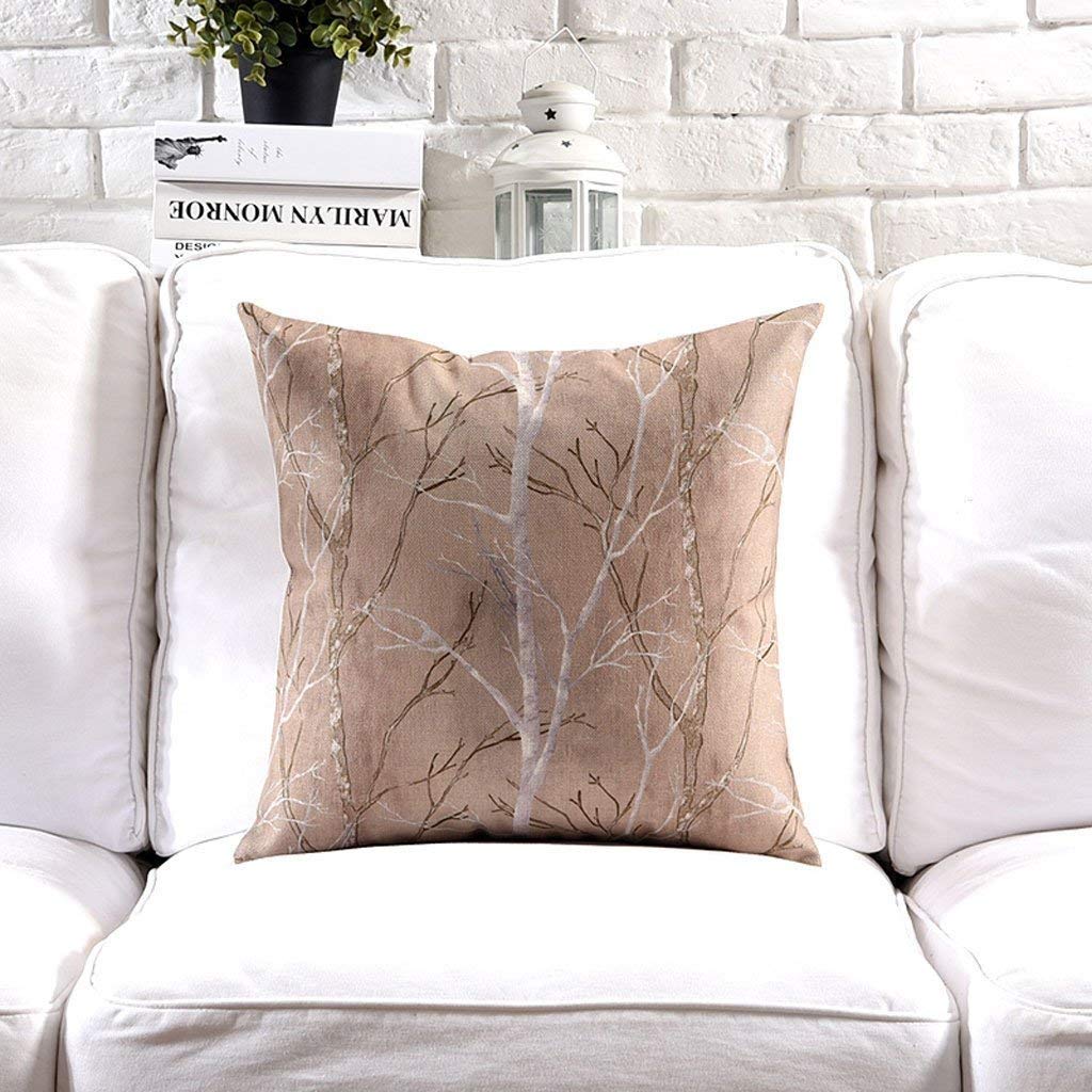 Oreiller classique chinois Snug en coton et lin 45x45 cm pour canapé et lit