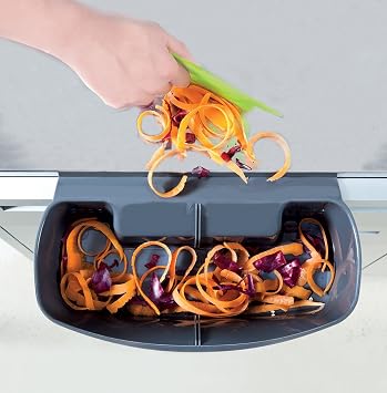 Worktop Wonder Hook It Onto Your Kitchen Drawers Or Cupboards Included Scraper Clear Away Peelings Crumbs And Bits