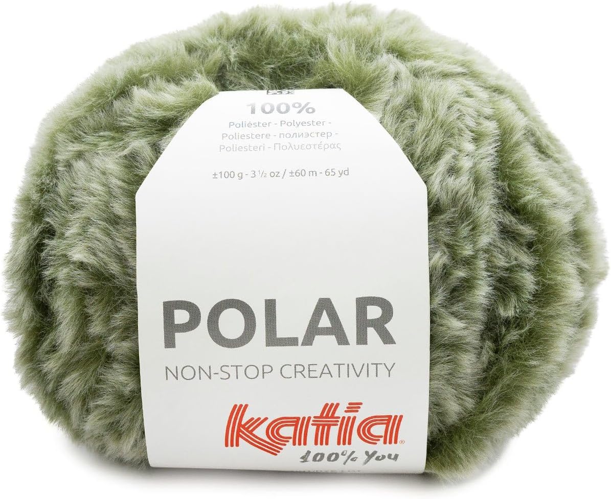 Katia Polar is a very soft and fluffy pile yarn. For knitting with 7-8 needles or 6-8 crochet. (Pearl Copper (96))