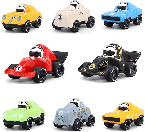 Miniatura 8 de Paquete de 4 autos de juguete de aleación a presión para llevar, modelos coleccionables de carreras de fundición, regalo de cumpleaños, Navidad,