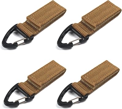 JEELAD Enlarged Mouth Clips Tactical Gear Keychain Hooks Sling Clasp Carabiner Clips Buckle with Spring for Outdoor Paracord Outdoors Bag Backpack