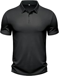 Men's Performance Golf Polo Shirt Moisture Wicking Quick Dry Short Sleeve Polo Shirts for Men Casual Activewear