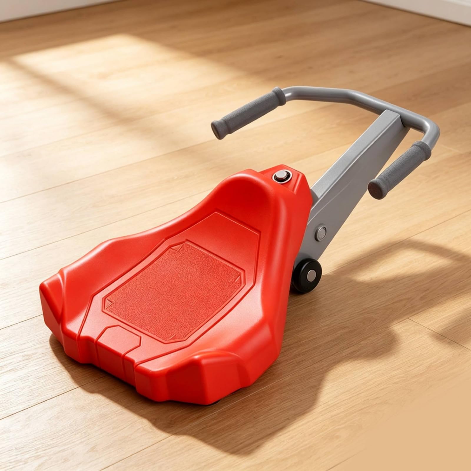Correpasillos con Manillar Estable Juguete para Tirar con Ruedas Ergonómico Vagón para, Interiores, Casa, Aula, Rojo