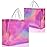 Nush Nush Large Holographic Pink Gift Bags with Handles - 12 Pack Reusable Iridescent Pink Party Favor Bags, Ideal Goodie Bag for Birthday Favors, Christmas Presents, Bridal Shower Gifts -13x5x11