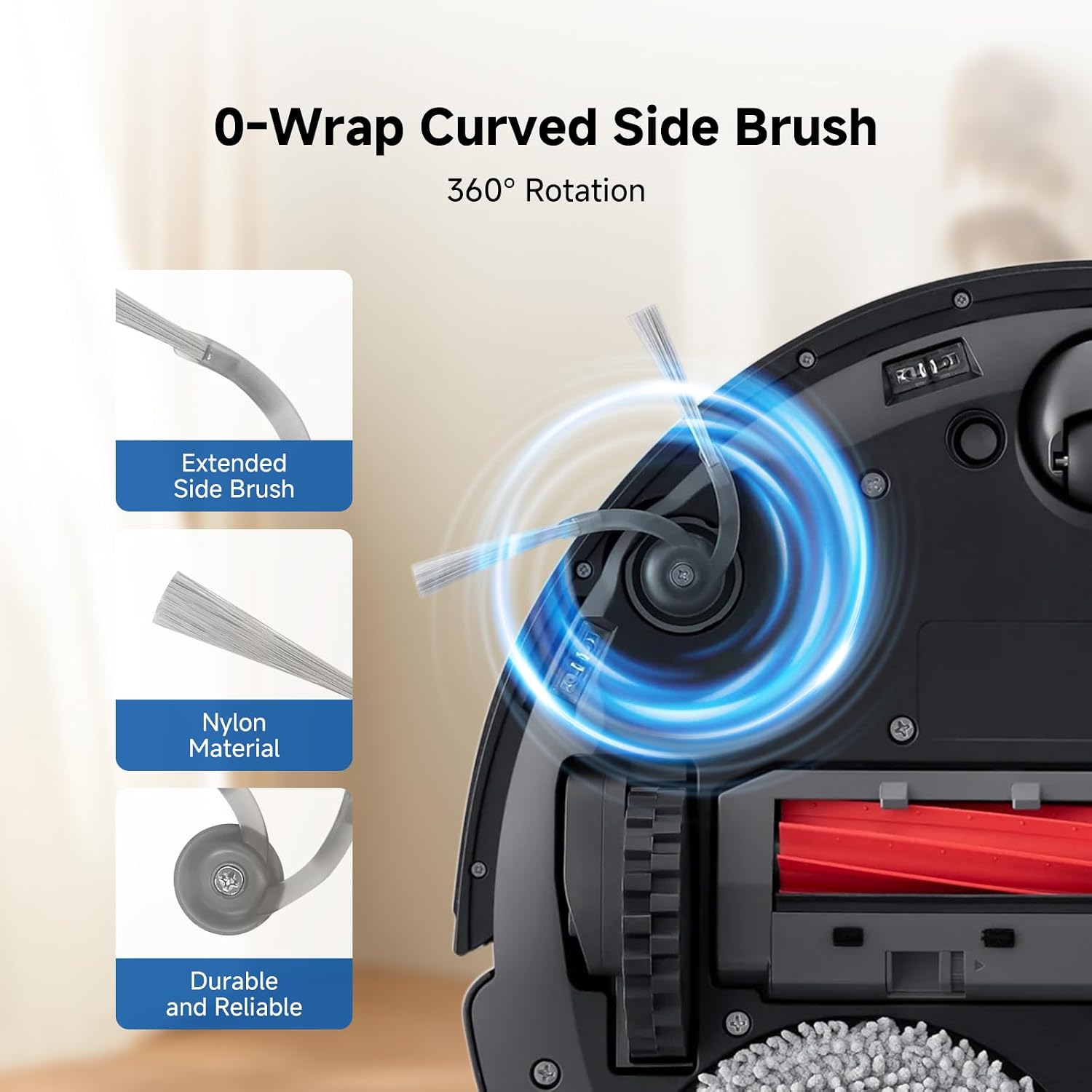 Qrevo S Pro Accessories Kit for Roborock QX Revo Plus, QV 35A(S), Qrevo S Pro Robot Vacuum, Replacement Parts for Roborock QV 35A: 2 Main Brush, 6 Dust Bag, 6 HEPA Filter, 6 Side Brush, 6 Mop