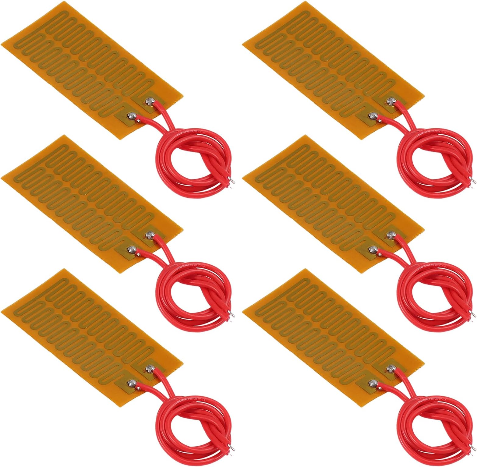 6 x Adhesive Pads for Film Heaters 12V 7W 25mm x 50mm PI Heating Elements Polyimide Adhesive Tape