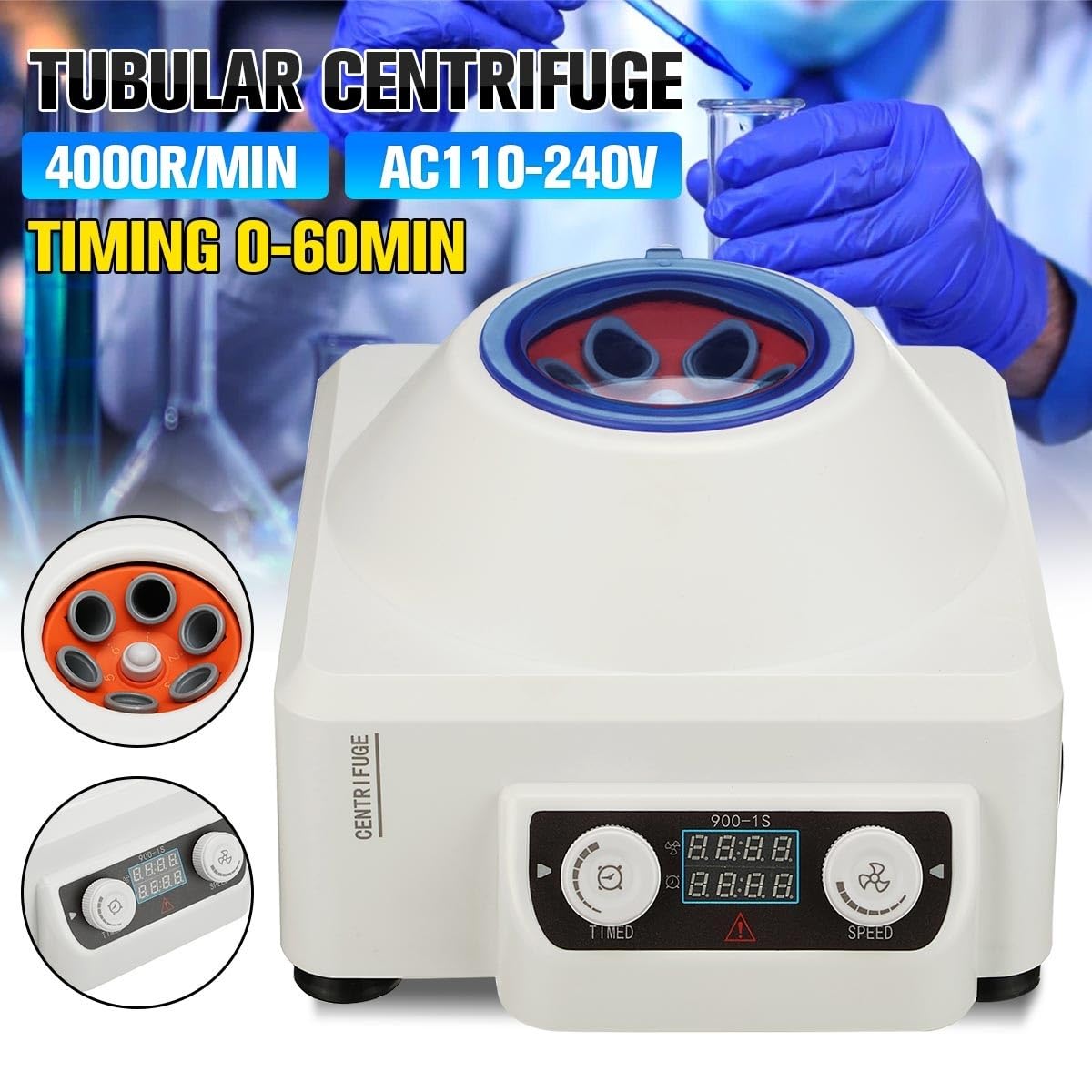 Centrifugadora De Laboratorio Eléctrica 900-1, Máquina De Práctica Médica, Suministros De Suero Aislado Prp, 4000rpm, 6 Uds., Tubo Centrífugo De 15ml Equipo de laboratorio