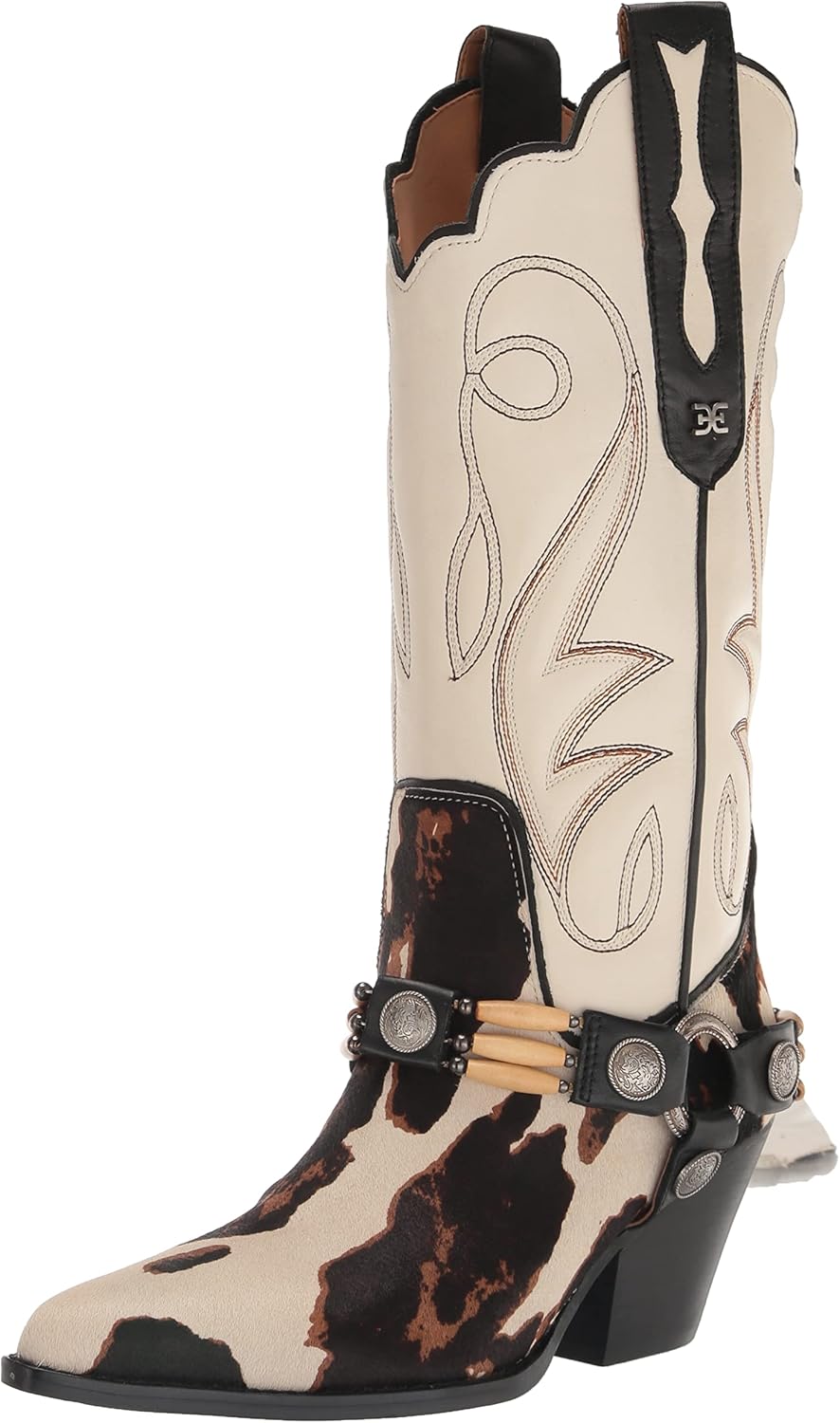 Sam Edelman Women's Jackie Western Boot, Frontier Brown Multi/Modern Ivory, 6