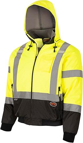 Pioneer 5209U Hi Viz - Chamarra de seguridad con capucha desmontable