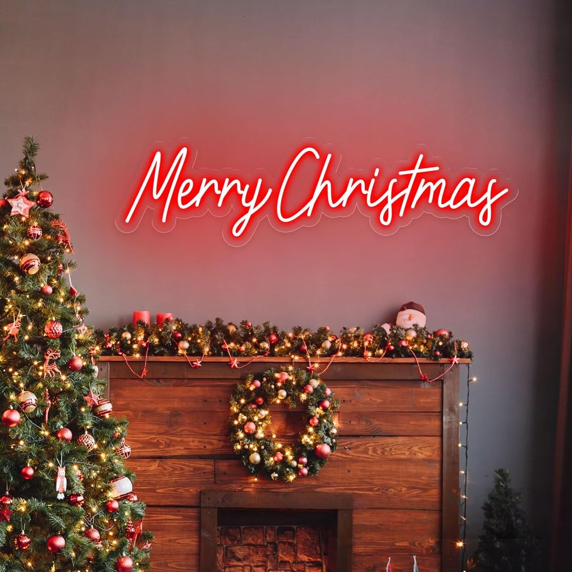 Merry Christmas Neon Sign, Custom Christmas LED Neon Light, Home Wall Art Decor Bar Holiday Event Party Decoration