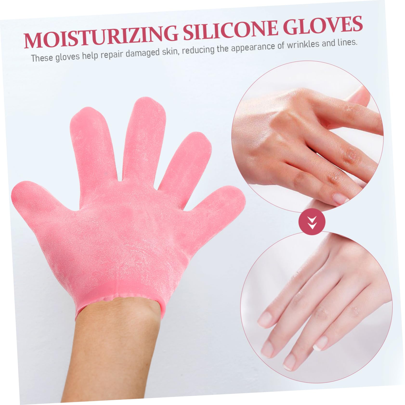 minkissy Hydrating Gloves Overnight Moisturizing Gloves for Dry Silicone Glove Set