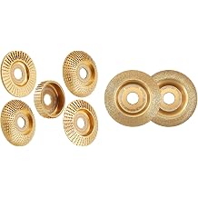 Angle Grinder Wood Carving Disc 5PCS DARTOTEK Wood Shaper Carving Wheel Set,for 4 inch or 4-1/2 inch Angle Grinder with 5/8 inch Arbor Stump Grinding Shaping Disc Shaping Tools Attachments