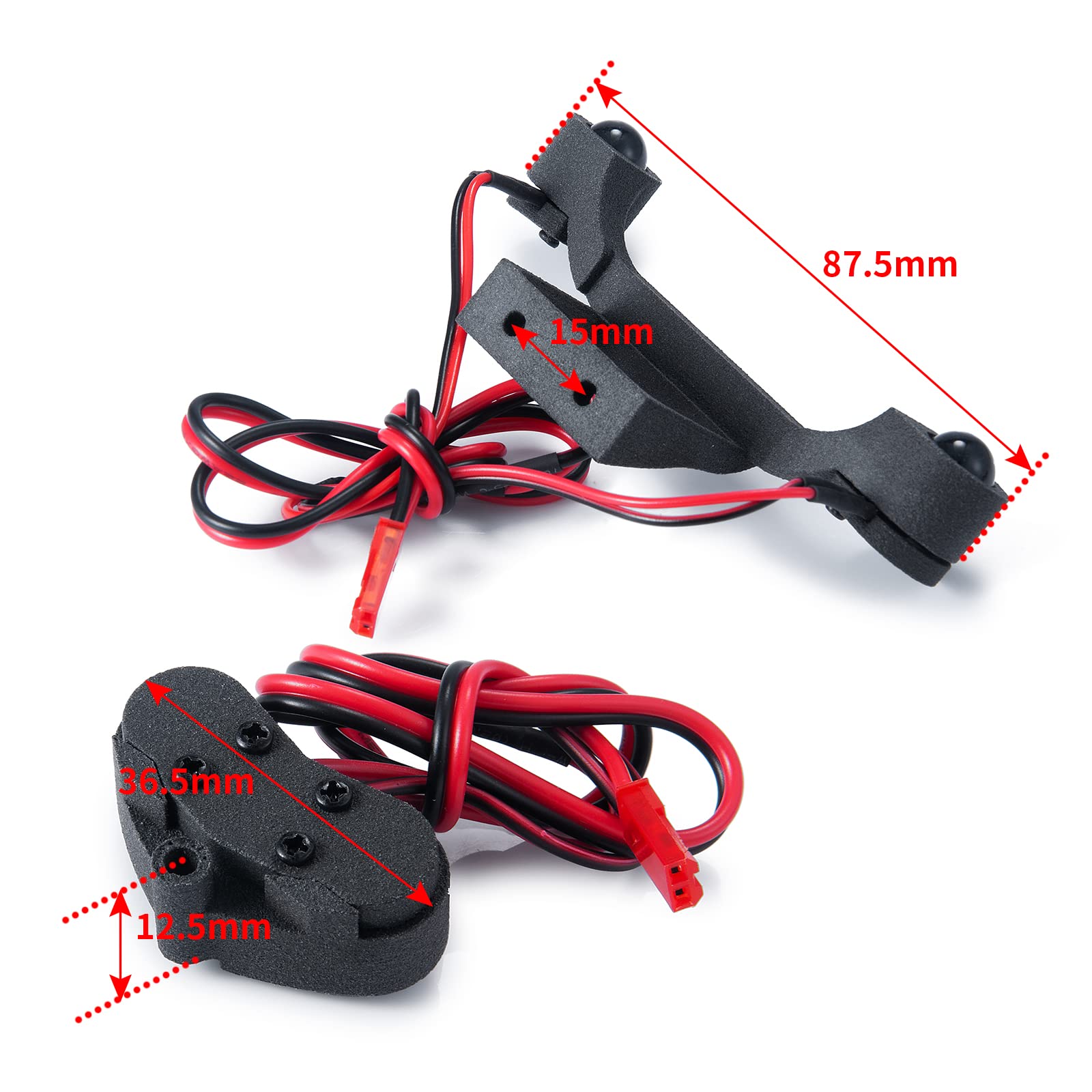 AXspeed Set Luci Anteriori E Posteriori Per Auto RC TRX4M TRX4-M 1/18 - LED Bianche E Rosse In ABS